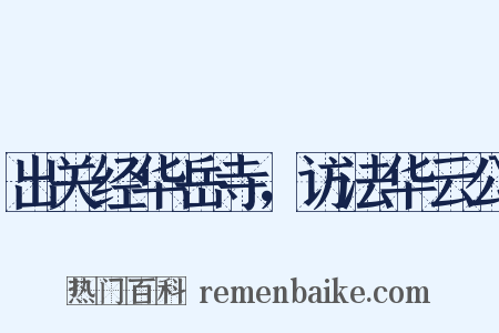 出关经华岳寺，访法华云公是什么意思的图片